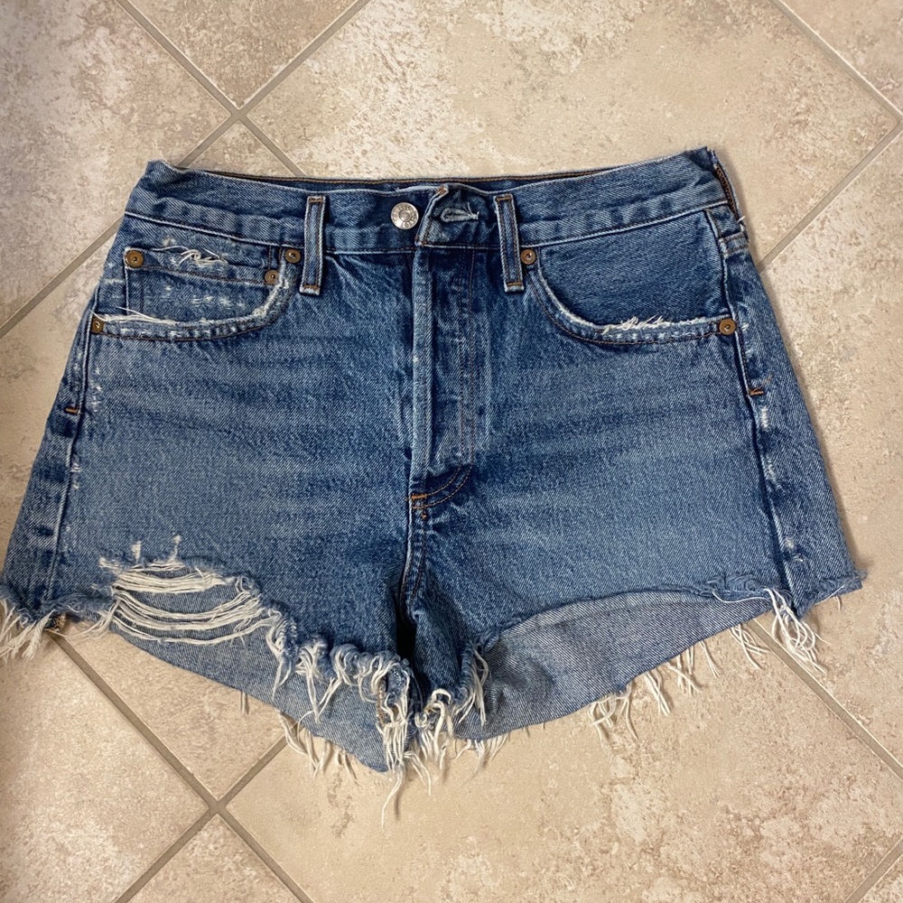 Agolde parker denim shorts